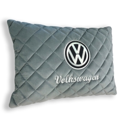 Подушка из алькантары с вышивкой 