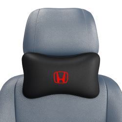 Подушка под шею черная с вышивкой 