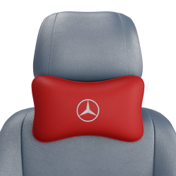 Подушка под шею красная с вышивкой 